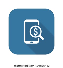M-Commerce Icon. Business Concept. Flat Design. Isolated Illustration.