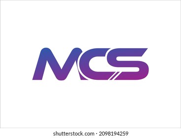 Concepto de diseño de logotipo Mcs, Mcs Logo Design Template Vector Graphic
