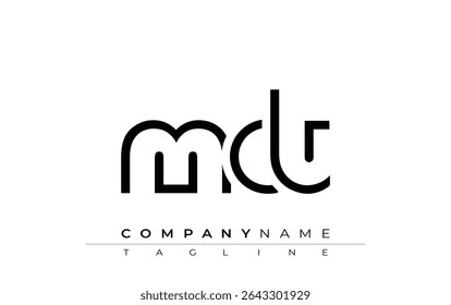 MCT abstract letter design. Modern Business Logo Design With Abstract Typography and Contemporary Style