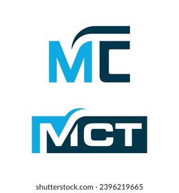 MCT logo monogram Letter mark concept design vector