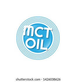 MCT oil - glossy label. glossy button.sign,tag.