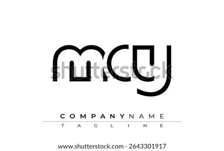 MCY abstract letter design. Modern Business Logo Design With Abstract Typography and Contemporary Style