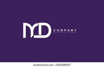 MD Alphabet letters Initials Monogram logo DM, M and D