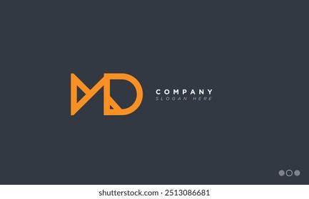MD Alphabet letters Initials Monogram logo DM, M and D