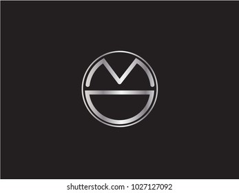 MD circle Shape Letter Design
