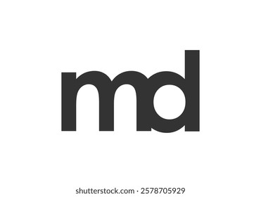 MD creative geometric initial based modern and minimal logo. Letter m d trendy fonts. Universal professional elegant techno vector design.