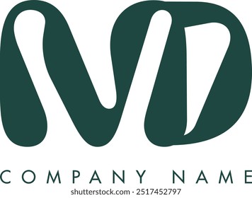 MD creative modern abstract letter logo vector design. Usable for your company or business and brand identity.