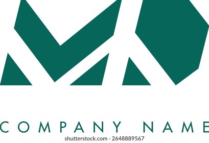 Diseño de Vector de logotipo de letra abstracta moderna creativa MD. Utilizable para su empresa o negocio e identidad de marca.
