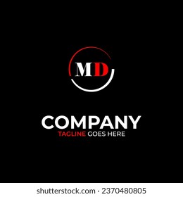 MD creative modern letters logo design template