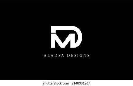 MD DM Abstract initial monogram letter alphabet logo design
