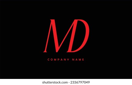 MD, DM Abstract Letters Logo Monogram