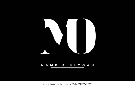 Monograma del logotipo de las letras abstractas de MD, DM