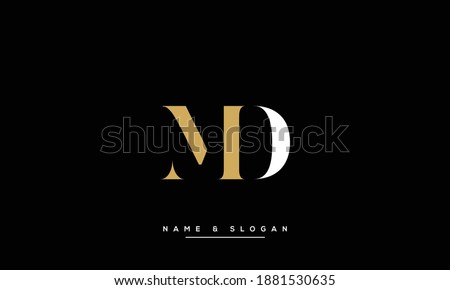 MD ,DM  Abstract Letters Logo monogram