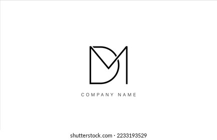 MD, DM Alphabet Letters Logo Monogram