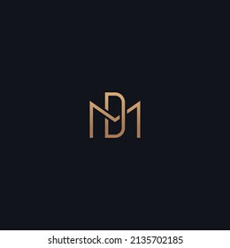 MD DM letter initial logo vector icon illustration