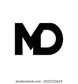 MD- oder DM-Buchstabenlogo. Einzigartig attraktives, kreatives und modernes D DM M D Anfangsbuchstaben Logo