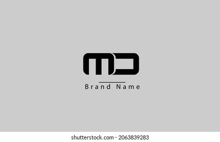 MD DM M D abstrakte Vektorlogo-Monogramm-Vorlage