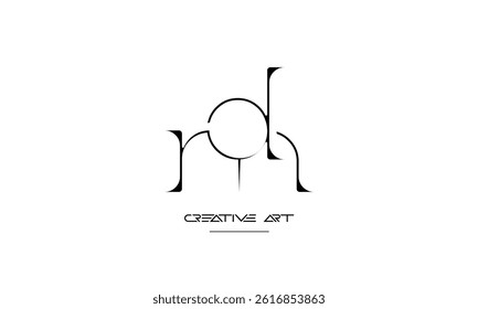 MD, DM, M, D abstract letters logo monogram