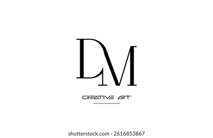 MD, DM, M, D abstract letters logo monogram