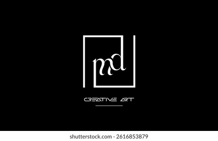 MD, DM, M, D abstract letters logo monogram