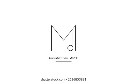 MD, DM, M, D abstract letters logo monogram