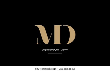 MD, DM, M, D abstract letters logo monogram