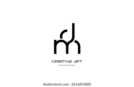 MD, DM, M, D abstract letters logo monogram