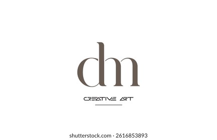 MD, DM, M, D abstract letters logo monogram