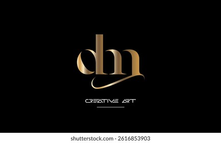 MD, DM, M, D abstract letters logo monogram
