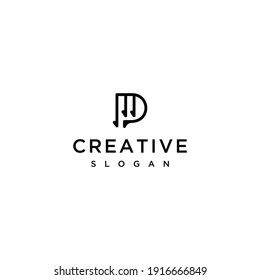 MD or DMletter logo vector monogram	
