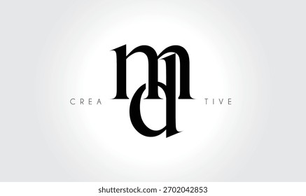 MD Elegant Serif Monogram Logo – Luxury Lowercase Typographic Lettermark for Modern Branding