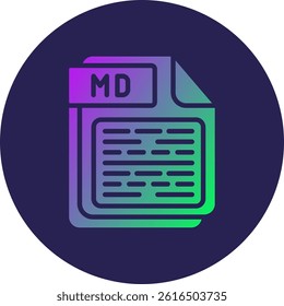 MD Glyph Circle Gradient Icon