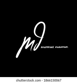 Logo manuscrito MD para identidad