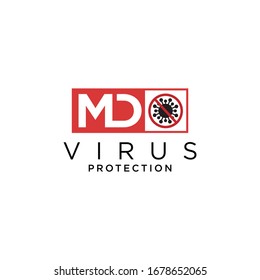 vector de diseño del logotipo de estado md