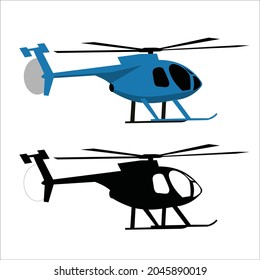 MD helicopter isolated on white background vector design