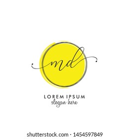 MD Initial beauty monogram logo vector