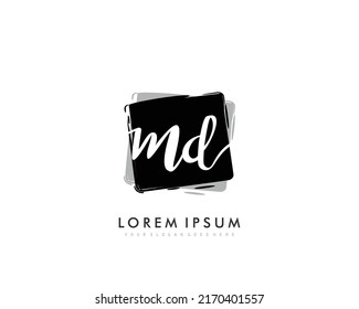 MD Initial beauty monogram logo vector