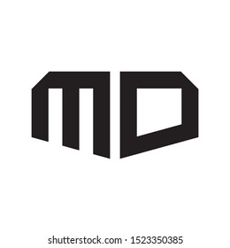 MD initial letter logo template vector icon design