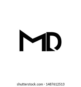 Md Initial Letter Logo Vector Stock Vector (Royalty Free) 1487612513 ...