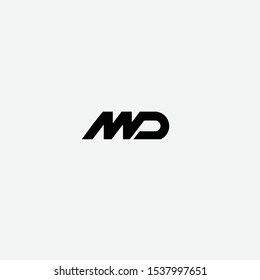 MD letter icon creative logo vector free