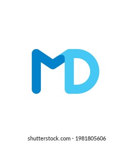 Vektorgrafik-Vektorgrafik-Design mit MD-Buchstaben