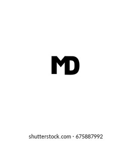 Md Letter Logo Stock Vector (Royalty Free) 675896953 | Shutterstock