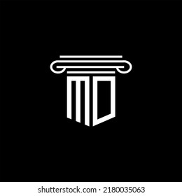 MD letter logo creative design with vector graphic