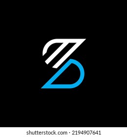 MD Brief Logo kreatives Design mit Vektorgrafik, MD einfaches und modernes Logo.