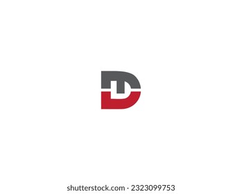 Logo De Letra md Con Plantilla De Vector De Typografía Empresarial Moderna Creativa. Vector e ilustración del logotipo de la carta de resumen creativa