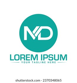 Design des Logo-Designs für MD-Buchstaben Kreatives Logo 