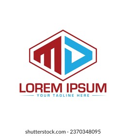 MD Letter Logo Design Creative logo design 