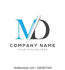 Design-Vorlagen für MD-Buchstaben-Logo-Elemente. MD-Brief-Vektorlogo.