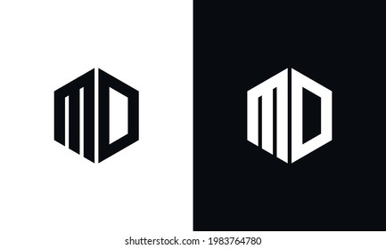 MD letter logo design vector