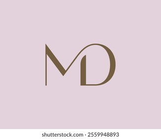 MD letter logo icon design. Classic style luxury initials monogram.